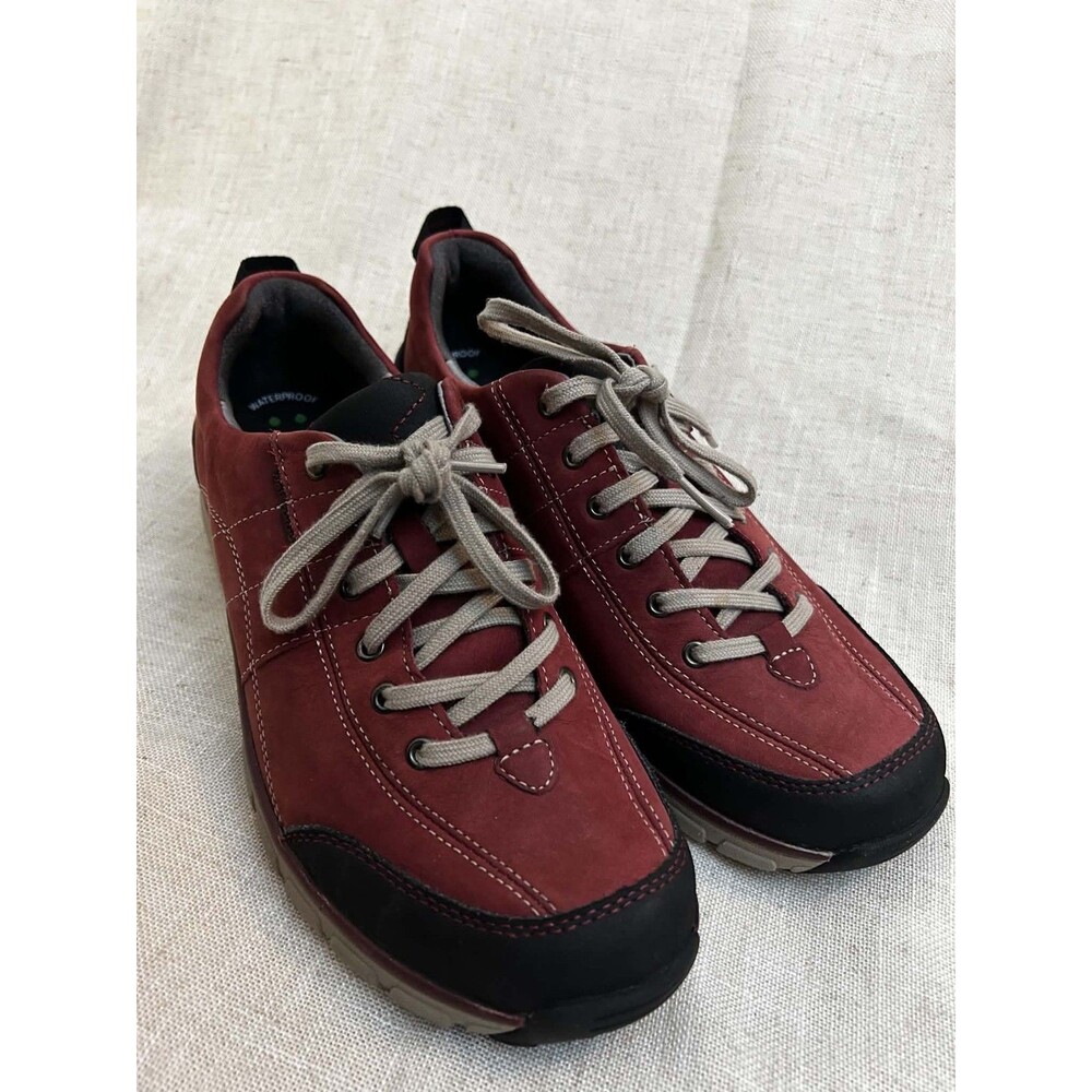 Clarks WaveWalk Waterproof Hiking Shoes Womens 9 M Reddish Brown Leather
